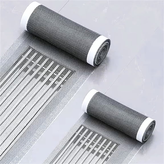 Self-Adhesive Hair Catcher for Drains – Cut-to-Size Disposable Mesh Filter for Shower, Bathroom, and Kitchen Sinks  12CMx3M