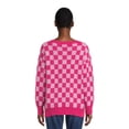 thumbnail image 2 of Dreamers By Debut Women's Oversized Tunic V Neck Sweater, Midweight, 2 of 5