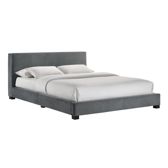 Picket House Furnishings Natalie Full Upholstered Bed in Gray Velvet