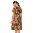 thumbnail image 2 of Bixox Robe d'Été à Manches Courtes pour Femmes Robe Ample Longueur Genou avec Poches-Différents Oranges, 2 of 7