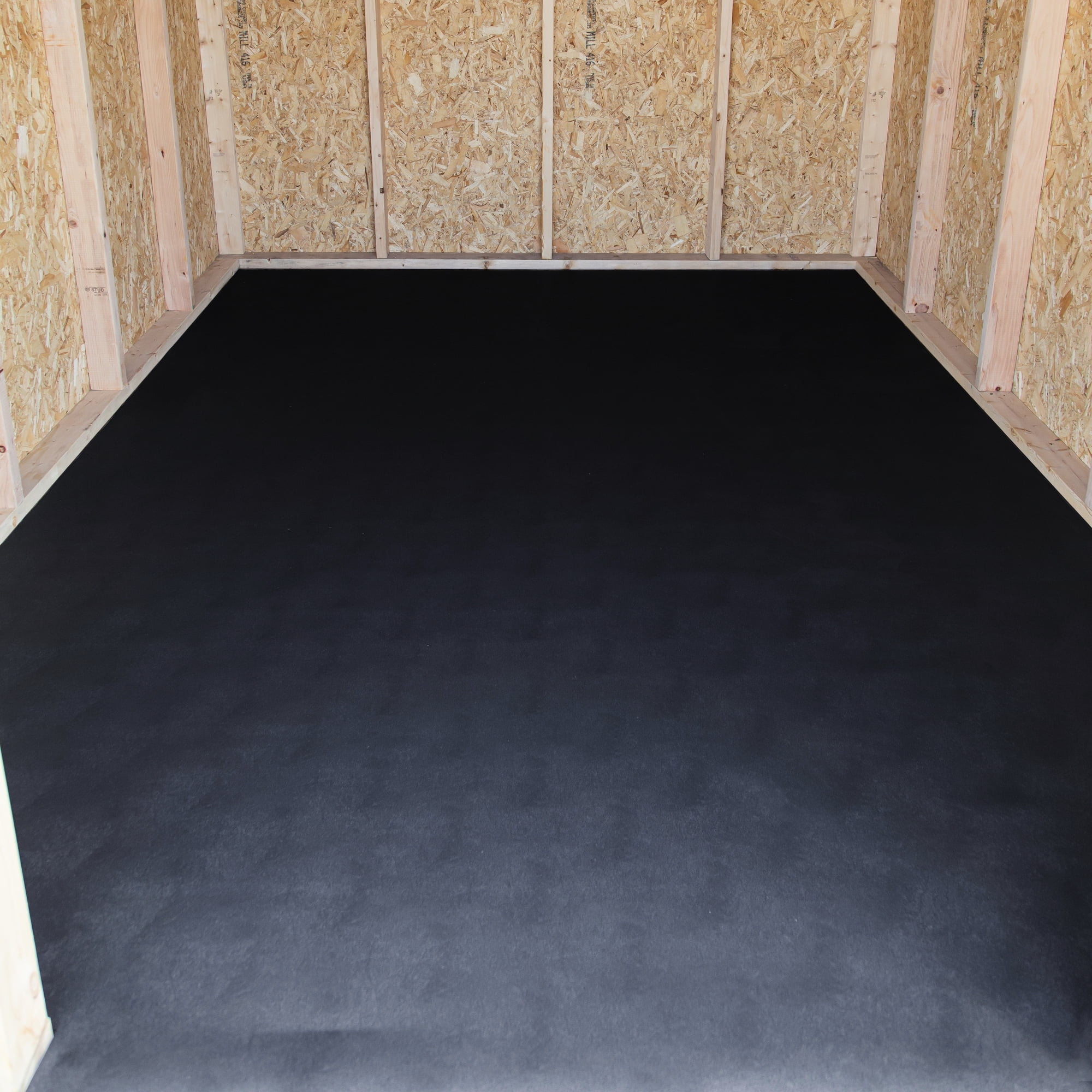 G-Floor Levant Vinyl Shed Flooring Cover - Midnight Black