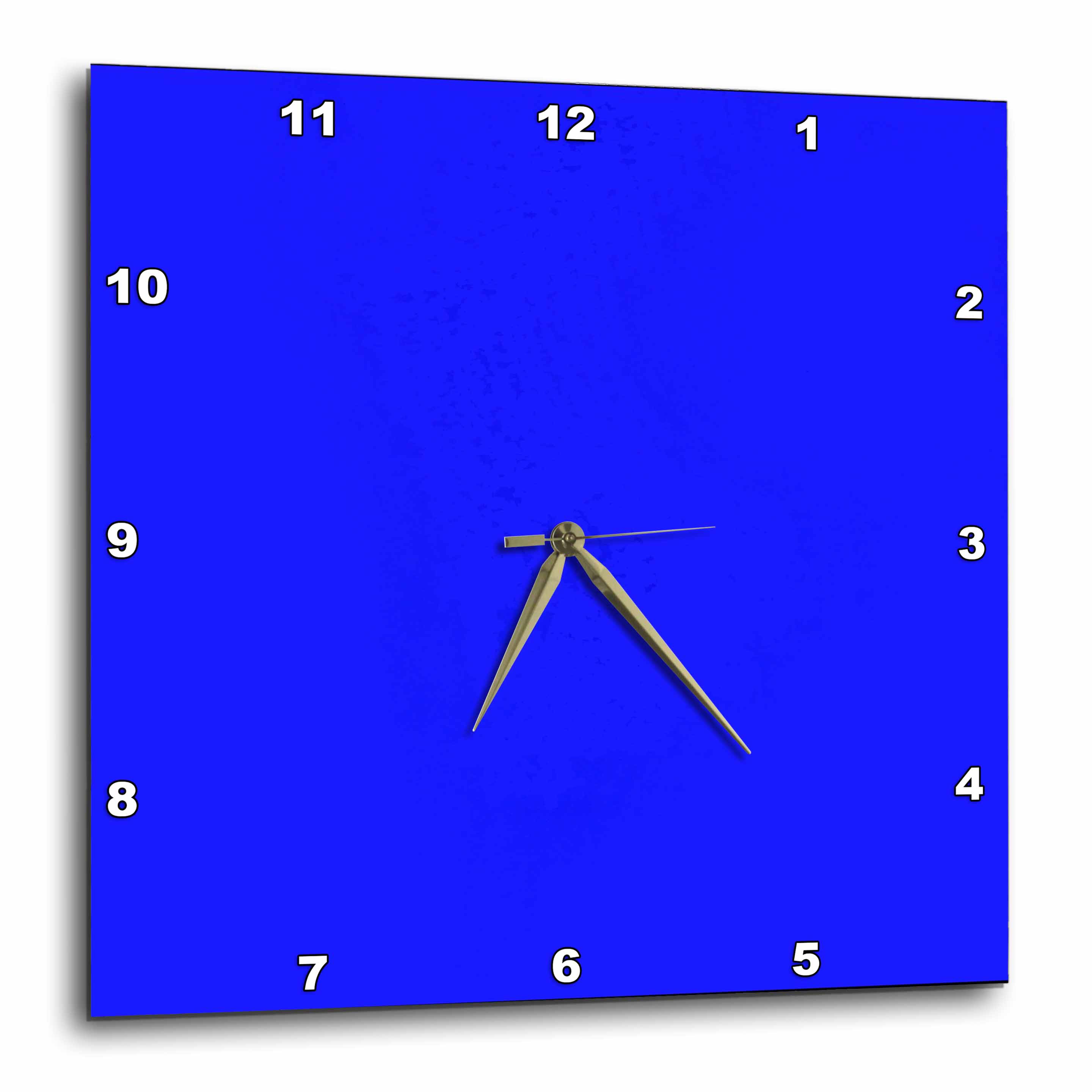 3dRose Electric Blue Wall Clock, 10 by 10inch