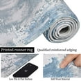 thumbnail image 5 of Qucyy ft. Hallway Rug Non-slip Washable Area Rug Modern Hallway Rug with Rubber Backing Soft Pile Low Pile Area Rug for Hallway Kitchen Bathroom 2x6 Stylish and Versatile Beautiful Blue and Gray, 5 of 5