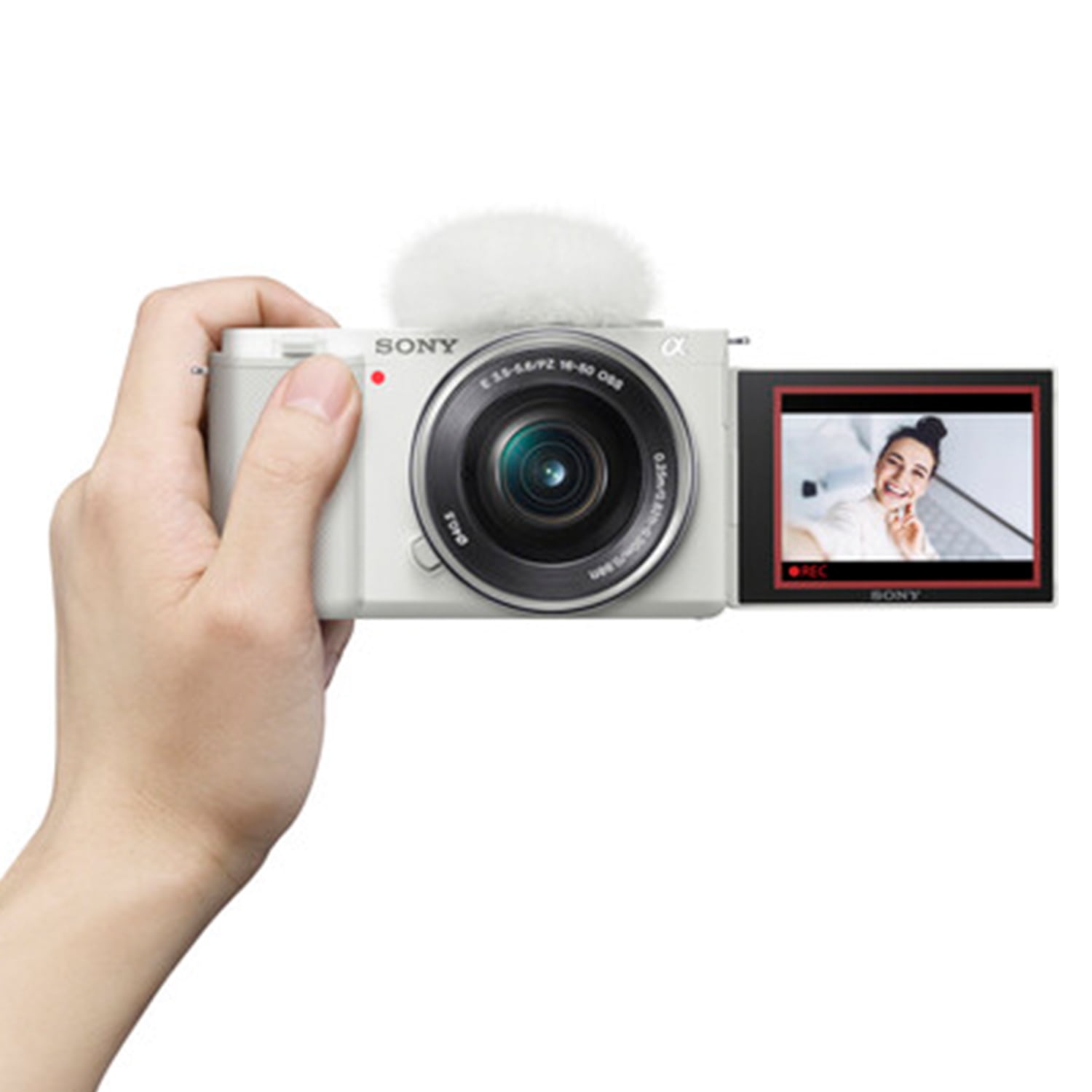 Sony Alpha ZV-E10 Vlog Camera, 16-50mm Lens, 2x32GB Cards