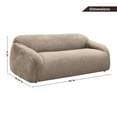 thumbnail image 2 of Roundhill Furniture Adell Polar Bear Faux Fur Upholstered Sofa, Camel Brown, 2 of 8
