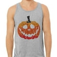 thumbnail image 2 of Pumpkin Face Ombre Tank Top Unisex Small Grey, 2 of 5