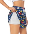 thumbnail image 2 of Bixox Women's Animals Rescue Team pattern 2 in 1 Running Shorts - Lightweight Athletic Workout Gym Yoga Shorts Liner with Pockets - X-Large, 2 of 7