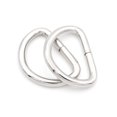 thumbnail image 1 of CRAFTMEMORE 100 Pack 1 Inch Metal D-Rings Non Welded Dee Ring for Bag Belt Lanyard DIY Craft Accessories (Silver), 1 of 10