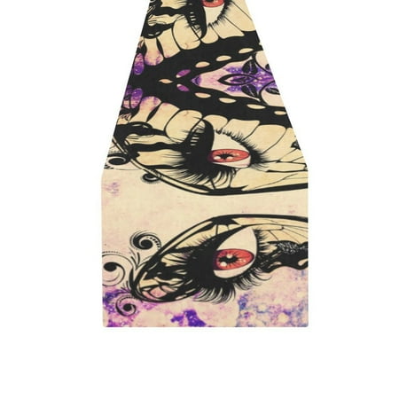 

MYPOP Fashion Summer Girl Cotton Linen Table Runner 16x72 Inches