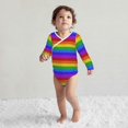thumbnail image 4 of Xecao Colorful Glitter Rainbow Print Baby unisex-baby Cotton Long-sleeve Bodysuits-3 Months, 4 of 6