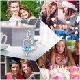 thumbnail image 3 of Turandoss Sister Gifts 925 Sterling Silver Rose Love Heart Pendant Necklace Jewelry Birthstone Necklace Gifts for Sisters from Sister, 3 of 6