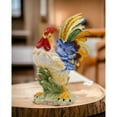 thumbnail image 2 of Ceramic Blue Rooster Figurine 7.5x5.5x10.875 Kitchen Farmhouse Gift, 2 of 5