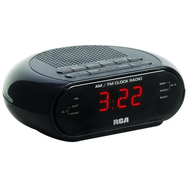 Radio Reloj Despertador RCA RC-205 Display 0.6 Pulgadas Radio AM-FM Negro