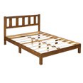 thumbnail image 2 of GrandRest 14 Inch Deluxe Solid Wood Platform Bed with Headboard, Full, Rustic Brown, 2 of 2