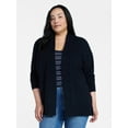 thumbnail image 6 of Time and Tru Women's Open Front Cardigan Sweater with Long Sleeves, Lightweight, Sizes XS-XXXL, 6 of 6