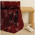 thumbnail image 4 of Soimoi Red Cotton Voile Fabric Triangle & Floral Love Text Printed Craft Fabric by the Yard 42 Inch Wide, 4 of 7