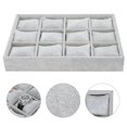 thumbnail image 4 of 12 Grids Watch Storage Box Bracelet Case Organizer Jewelry Display Container with Pillow, 4 of 8