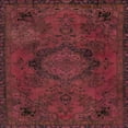 thumbnail image 1 of Ahgly Company Tapis d'Intérieur Carré Abstrait Rouge Bordeaux Vif, 6 Pieds Carré, 1 of 6