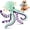 Green, variant on Giant Blue Octopus Squeaky Plush Dog Toy - Durable Stuffed Chew Toy for Large Breed Dogs, Fun Interactive Pet Play with Musical Note Design