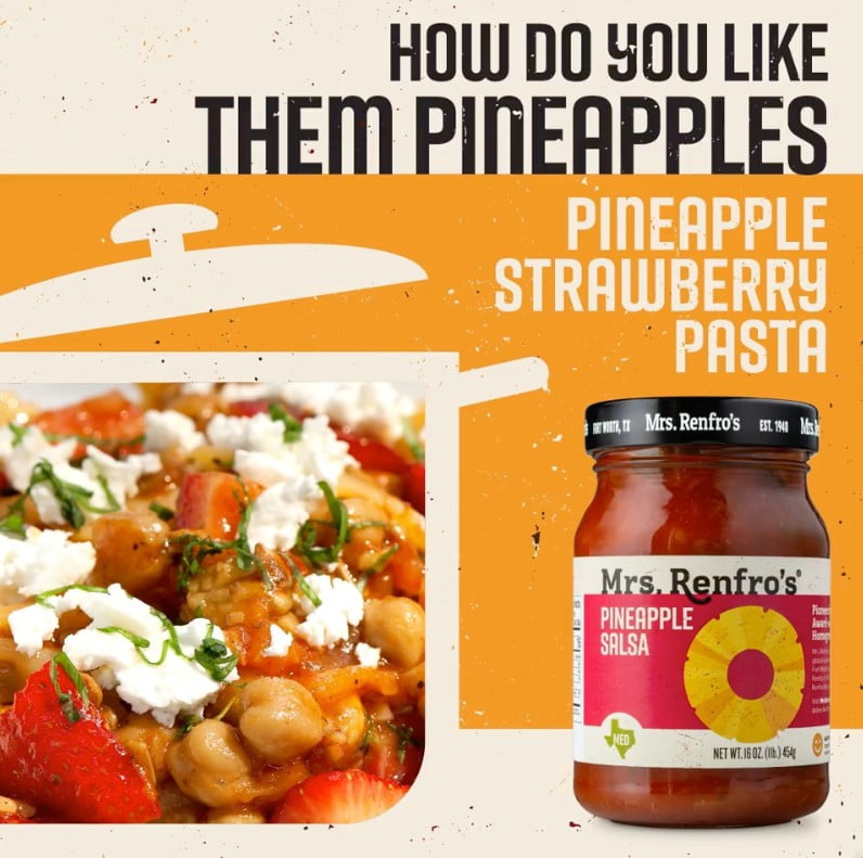 (3 pack) Mrs. Renfro's Gourmet Pineapple Salsa, Medium Heat, 16 oz Jar