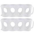 thumbnail image 1 of FELTECHELECTR Organizador de latas de refresco de 4 secciones, 2 unidades, tipo tirador manual, para refrigerador, caja de almacenamiento de plástico (transparente), 1 of 6