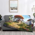 thumbnail image 5 of KLL Cute Mushroom Town Print Fleece Throw Blanket, Horizontal Fleece Bedding Cute Soft Blankets Comfy Fleece Flannel Plush Home Decor for Couch & Bed -60"x50", 5 of 9