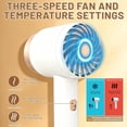 thumbnail image 3 of Cordless Rechargeable Hair Dryer With 3 Speeds And Heat Settings Portable Wireless Blow Dryer For Travel Home Gift, B, 3 of 7