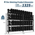 thumbnail image 3 of EcoSummer 70.8" Wide Metal Storage Shelves 4-Tier L-Shaped Heavy Duty Wire Rack, 1000LBS Adjustable Utility Shelf for Kitchen Pantry Garage, 3 of 8