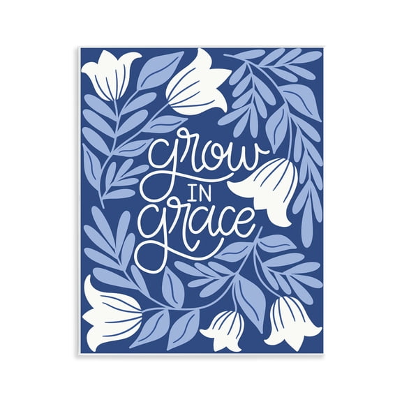 Stupell Industries Grow in Grace Florals Plants & Flowers Painting Unframed Art Print Wall Art, 11 x 14