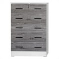 thumbnail image 3 of Better Home WC5-Wht-Gry Cindy 5 Drawer Chest Wooden Dresser with Lock, White & Gray, 3 of 14