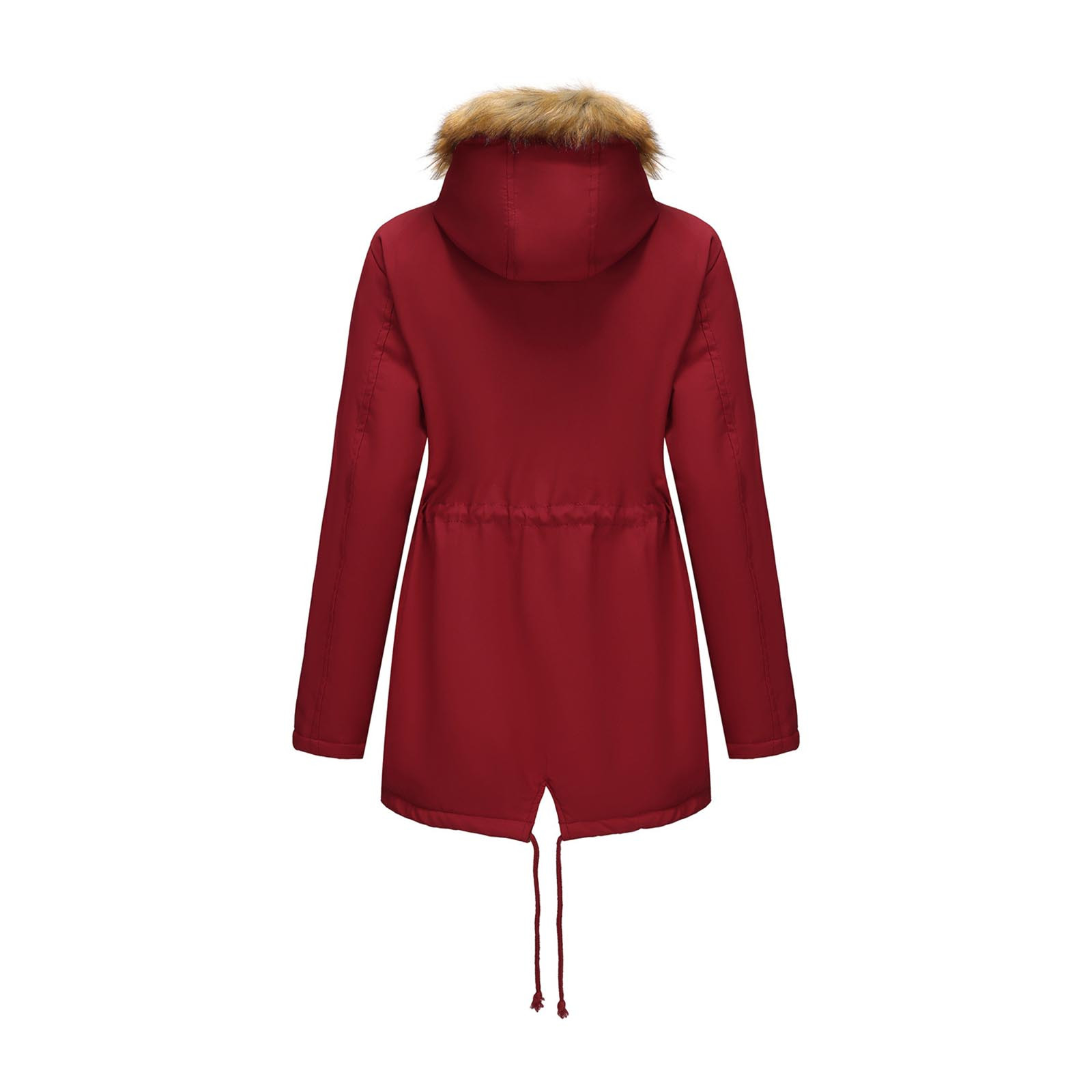 Manteau D'hiver Femme Imperméable Avec Capuche En Fausse Fourrure - Parka Mi-longue Doublée Polaire - Chaud Et Tendance