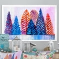 thumbnail image 1 of Designart Abstract Christmas Trees Traditional Framed Wall Art, 1 of 4