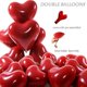 thumbnail image 2 of 10 unidades/100 unidades de globos de látex rojo rubí de 10 pulgadas, corazón de amor, globo inflable de helio, suministros de decoración del banquete de boda para el día de San Valentín, 2 of 5