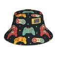 thumbnail image 3 of Daiia Retro Video Game Pattern Bucket Hat - Trendy Cotton Sun Hat for Beach, Golf, Fishing - Fun Outdoor Vacation Boonie for Men and Women, 3 of 9