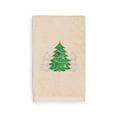 thumbnail image 2 of Linum Home Christmas 3 Trees Embroidered Beige Turkish Cotton Hand Towel, 2 of 2
