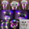 thumbnail image 2 of EIMELI LED Glowing Plush Moving Rabbit Hat Funny Glowing and Ear Moving Bunny Hat ，CChristmas Party Holiday Hatap for Women Girls, 2 of 9