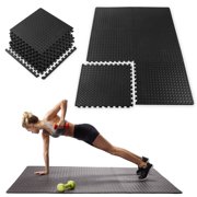 Gaiam Essentials Interlocking Exercise Mat, Square Puzzle Foam Tiles Home Gym Fitness Mat Workout Flooring, Multi-Purpose Use in Garage, Basement, Play Areas, 23.5 x 23.5 x 0.48 Thick