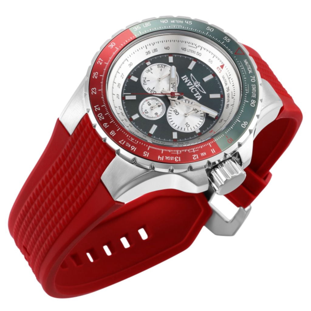 INVICTA Aviator Men 50mm Stainless Steel Gunmetal Green+Gunmetal dial VH63 Quartz