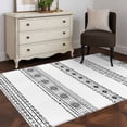 thumbnail image 3 of 3'x5' Area Rugs, Black Geometric Indoor Outdoor Area Rug for Living Room Bedroom, Boho Lines White Modern Abstract Art Washable Bathroom Rugs Kitchen Floor Carpet Mats Home Decor Aesthetic, 3 of 8