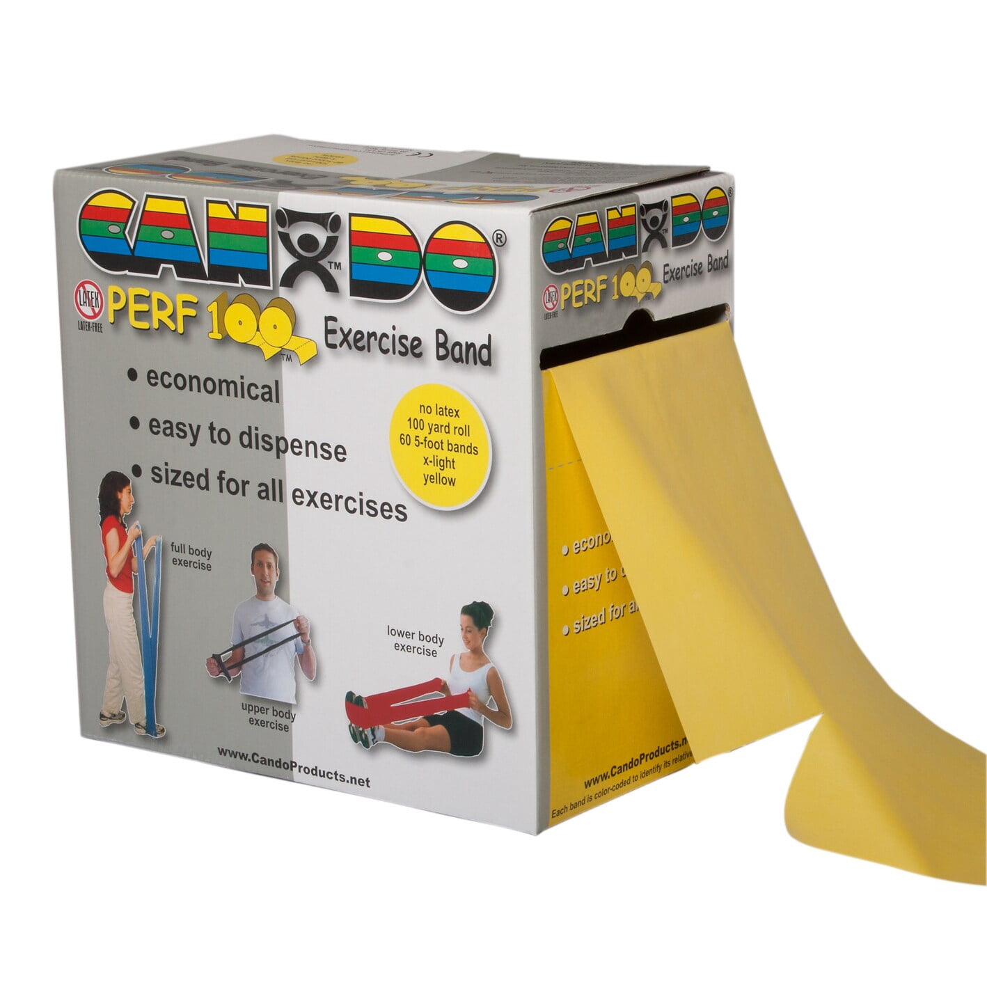 CanDo Perforated Latex Free Fitness Exercise Band