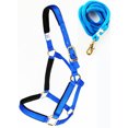 thumbnail image 3 of 1" Horse Western Nylon Web Padded Halter Brass Plated Hardware  Lead Rope Tack 107HL03BL, 3 of 3