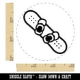 thumbnail image 2 of Snowboard with Boot Bindings Extreme Winter Sports Self-Inking Rubber Stamp Ink Stamper - Green Ink - Small 3/4 Inch, 2 of 7