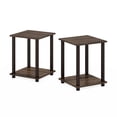 thumbnail image 5 of Furinno SIMPLISTIC Set of 2. 2-Tier Nightstand. Bedside Table. Walnut, 5 of 5