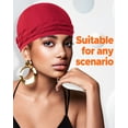 thumbnail image 6 of Silk Bonnet for Sleeping Women, Upgraded Satin Lined Halo, Sleeping Bonnet Headwraps for Hair Loss, Dual Use Day & Night Fitted Wrap & Hair Protection, Khaki(24in or More), 6 of 7