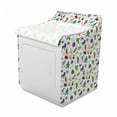 thumbnail image 2 of Emoticon Washer Cover, Vivid Colored Composition of Fun Retro Cartoon in 80s and 90s Comic Style, Dust and Dirt Free Decorative Print, 29" x 28" x 40", Multicolor, by Ambesonne, 2 of 3