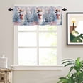 thumbnail image 2 of Merry Christmas Valances for Windows Winter Snowman Snowflakes Cardinal Xmas Tree Rod Pocket Curtain Valance Window Treatment Short Curtains for Kitchen Living Room, 54"x18", 2 of 5