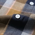 thumbnail image 4 of MHFRRA Camisa con Capucha A Cuadros, Chaqueta, Top Informal de Manga Larga, Ropa de Calle de Moda para Otoño, Jersey Cómodo Marrón, 4 of 8
