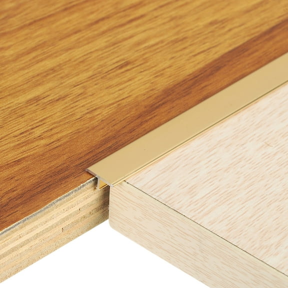 3Pcs 2.9Ft x 0.39" T-Molding Floor Transition Strips, Flat Divider Strip, Gold