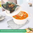 thumbnail image 4 of Two Pieces Of Square Heat Insulation Pad Oven Mitts 7x9.8 Inch Oven Microwave Kitchen Cooking Baking Forest Bear, 4 of 7
