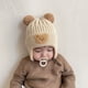 thumbnail image 2 of Gorro de lana para bebé, lindos orejeras de oso, gorro de punto grueso y cálido para invierno para niños, gorro infantil de estilo coreano, 2 of 3
